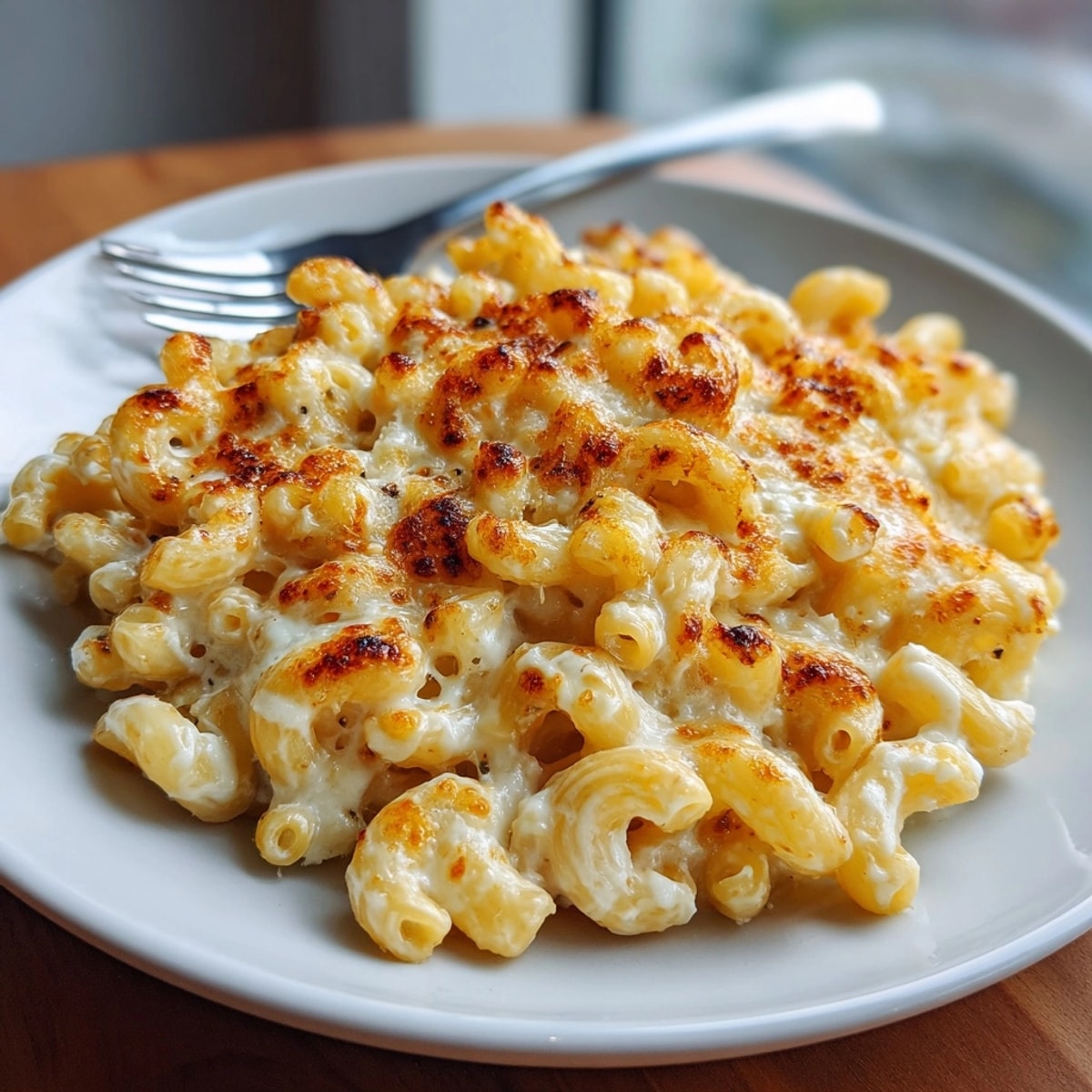 Creamy baked feta mac &amp; cheese: Perfect cheesy pasta dish for busy families.