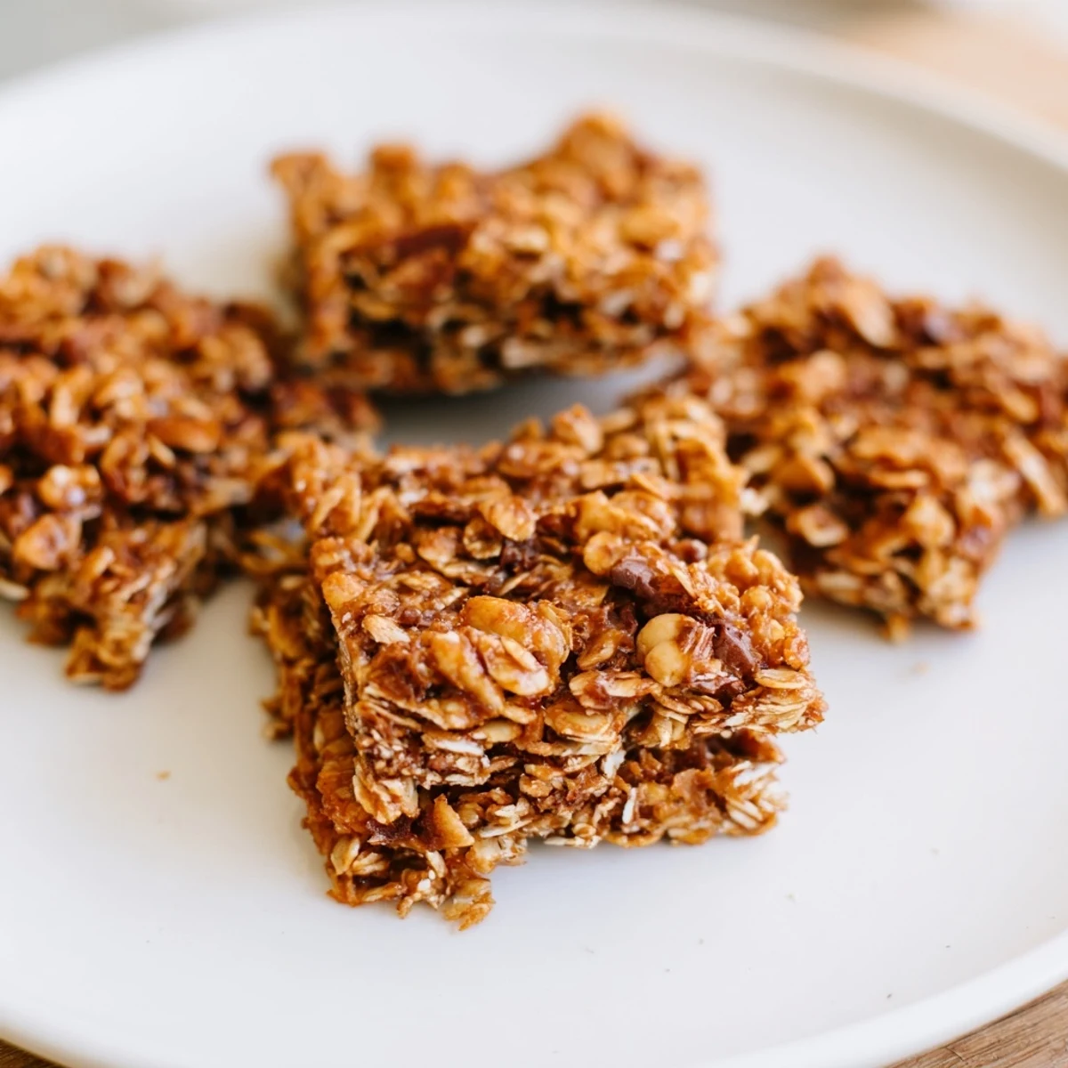 Peanut Butter Flax Granola Squares