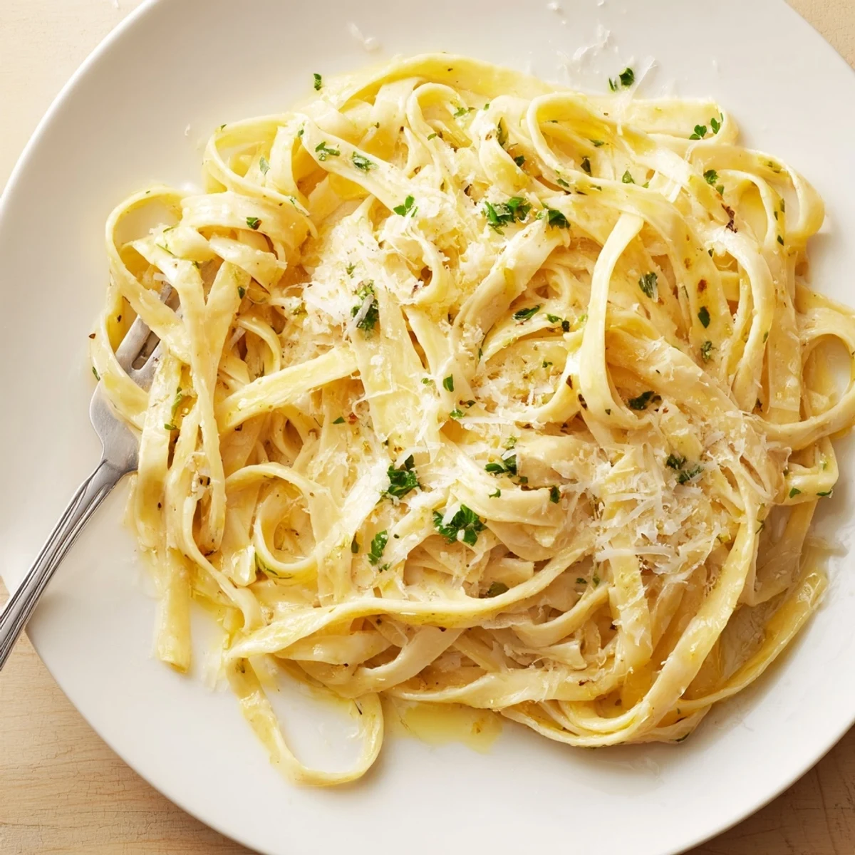 Garlic Browned Butter Noodle Bowls filled with creamy pasta topped with fresh herbs and cheese.  