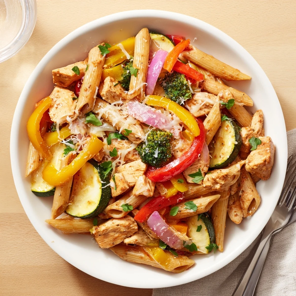 Cajun Chicken Alfredo Veggie Bake