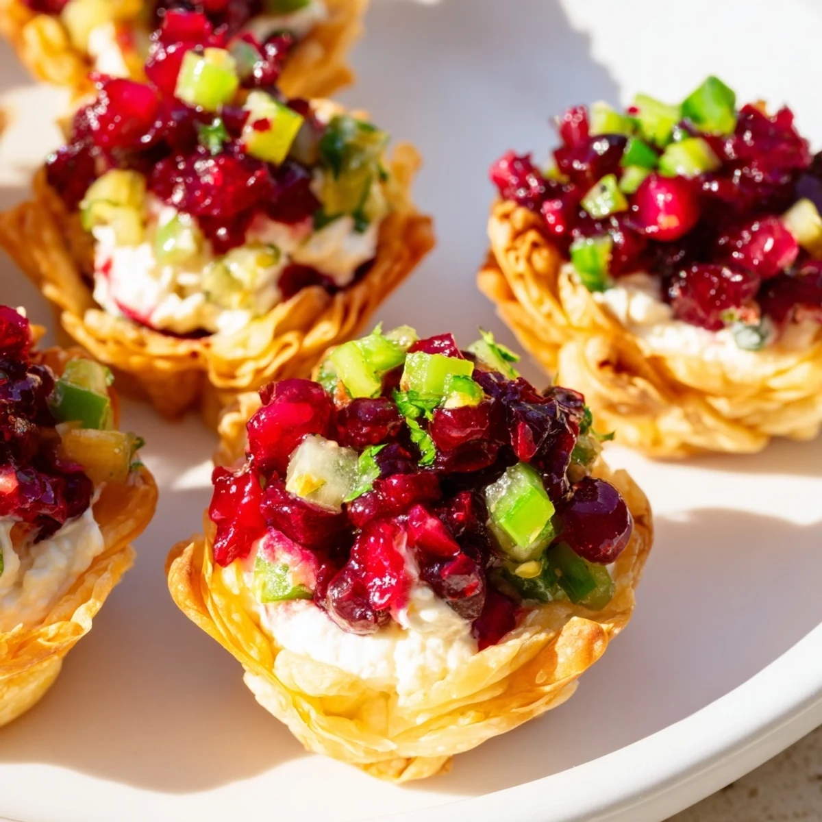Cranberry Jalapeño Dip Tarts