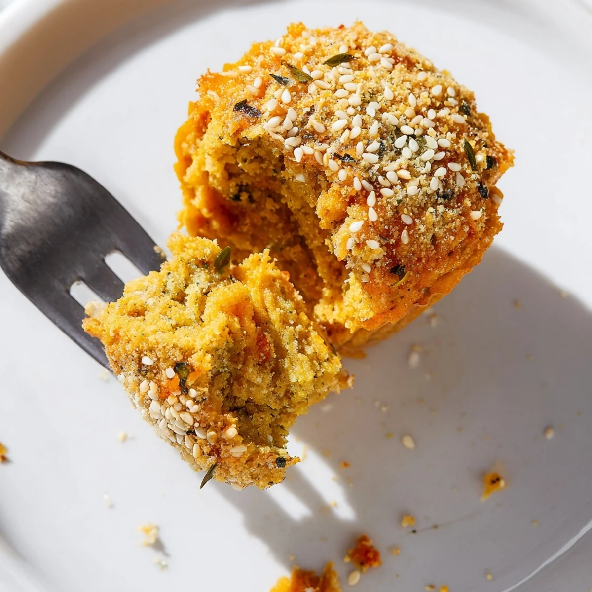 Deliciously spiced Crispy Pumpkin Falafel Muffin Bites, perfect for appetizers or lunchboxes.