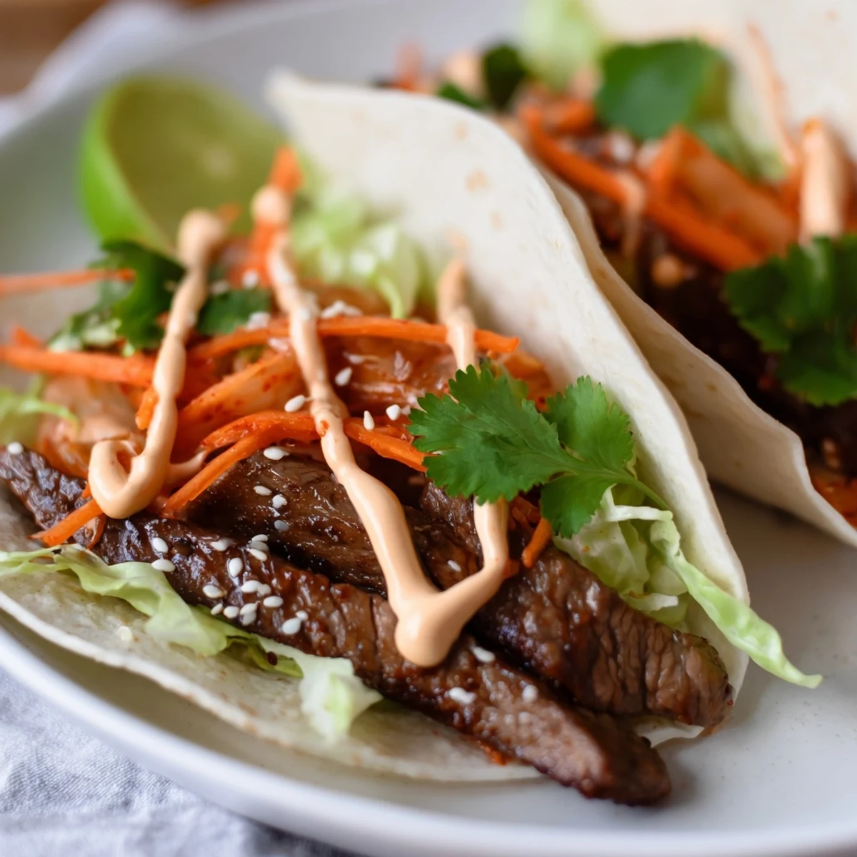 Korean BBQ Beef Tacos