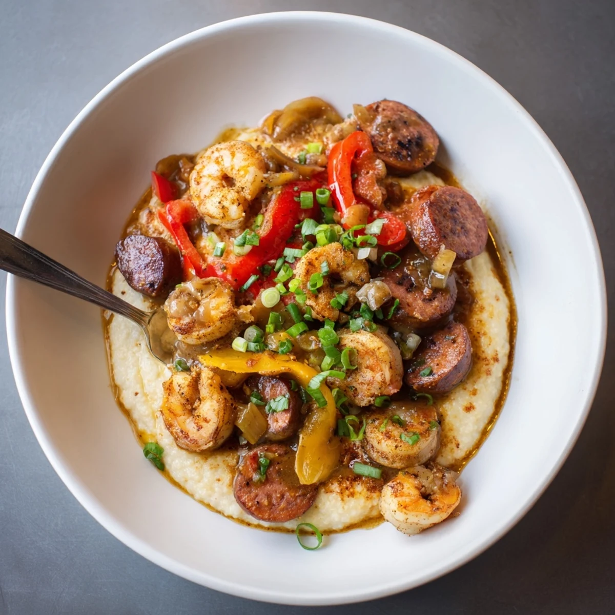 Cajun Shrimp Grits Andouille