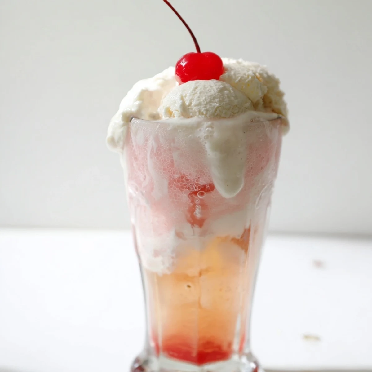Enjoy a cold and creamy homemade cream soda float, perfect treat to cool off with.