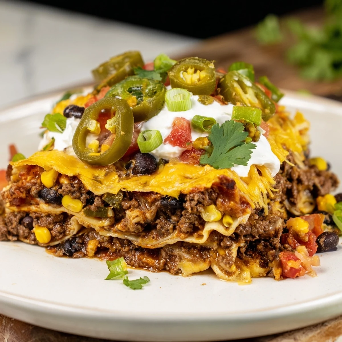 Taco Lasagna Fusion Dish