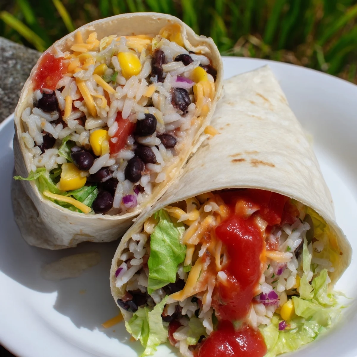 Rice Bean Burritos Flavorful