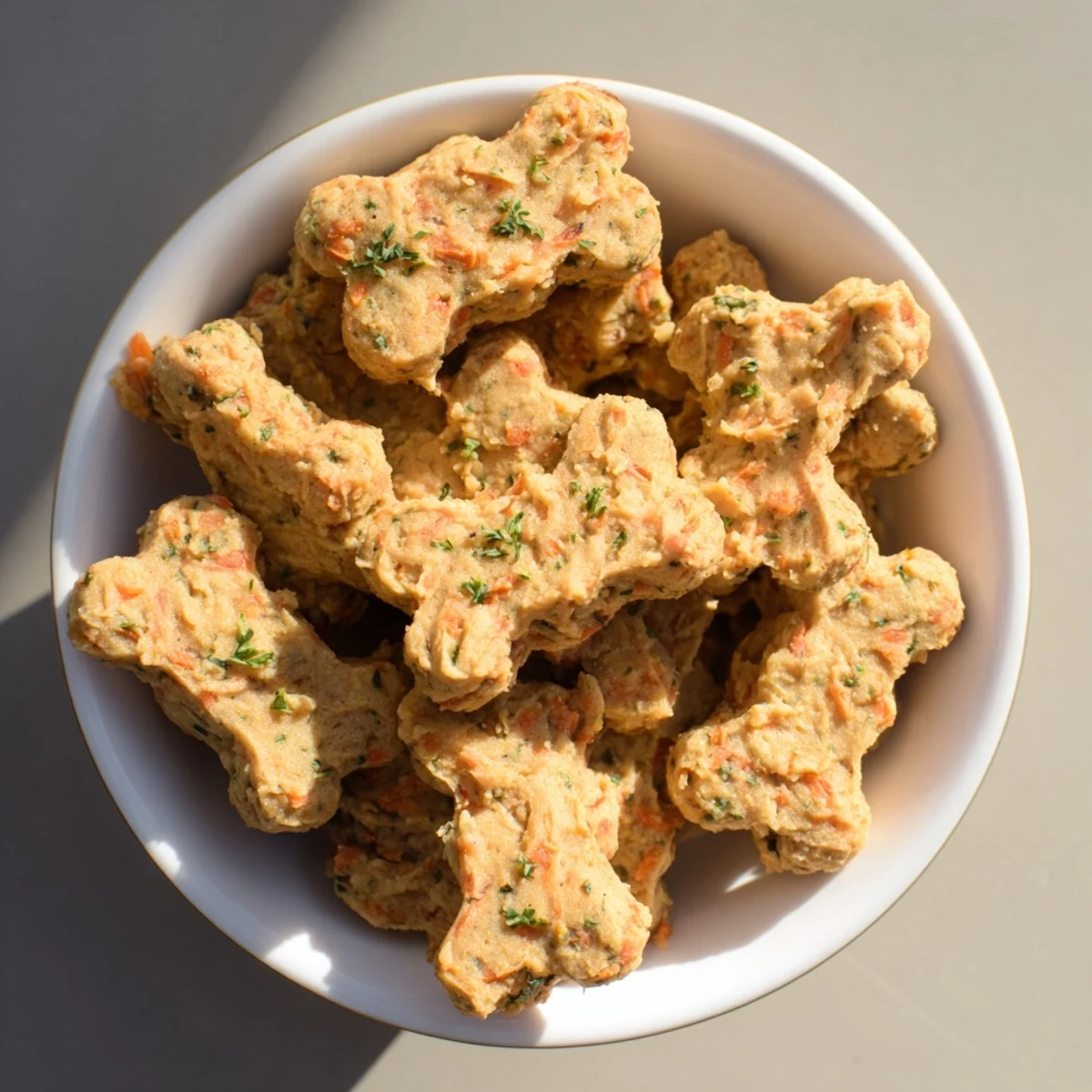 Golden brown Friendly Dog Paw Treats, fresh from the oven, ready to reward your best friend.