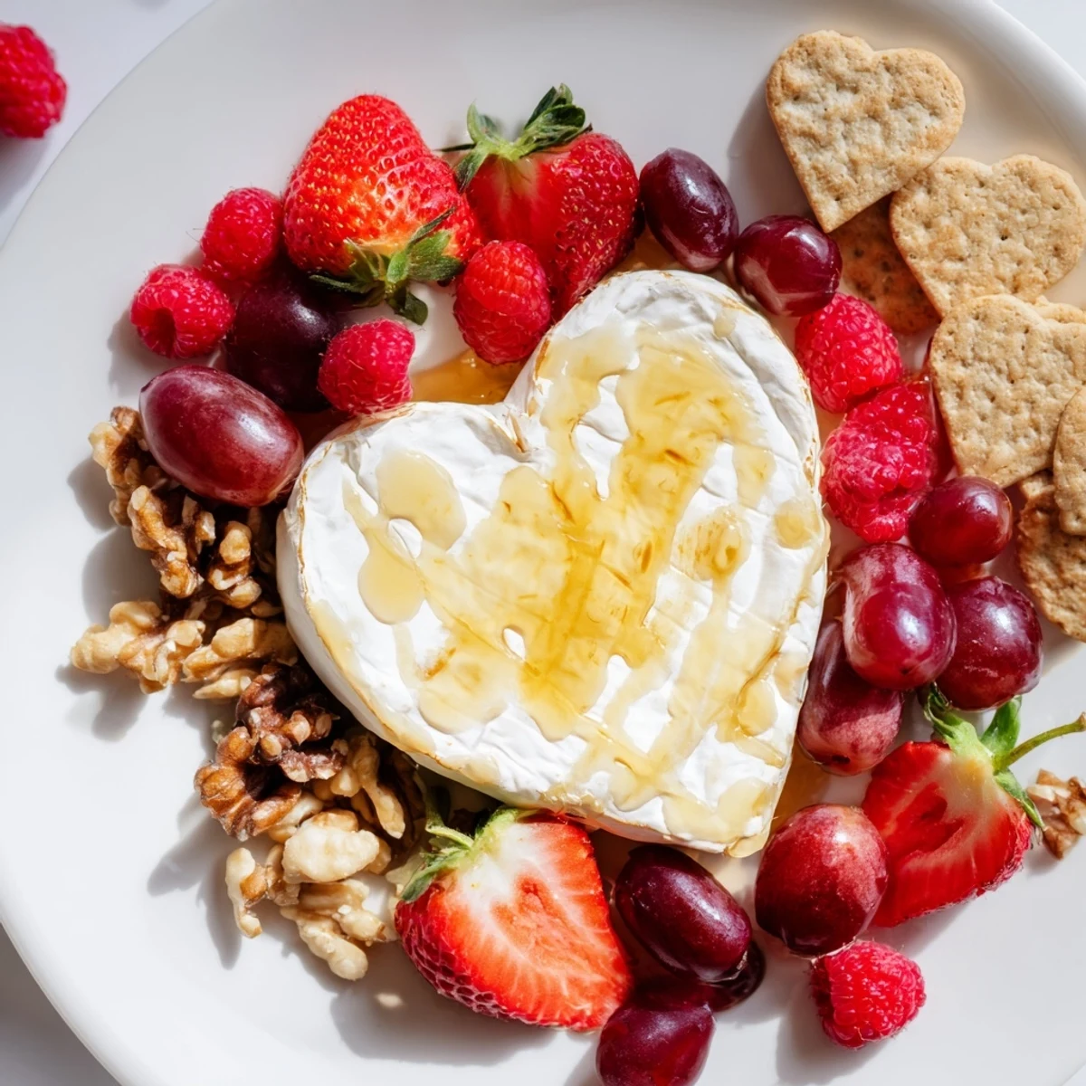 Enjoy a Sweetheart Brie and Jam Board picture: oozing Brie, inviting jams, and a colorful, shareable platter.