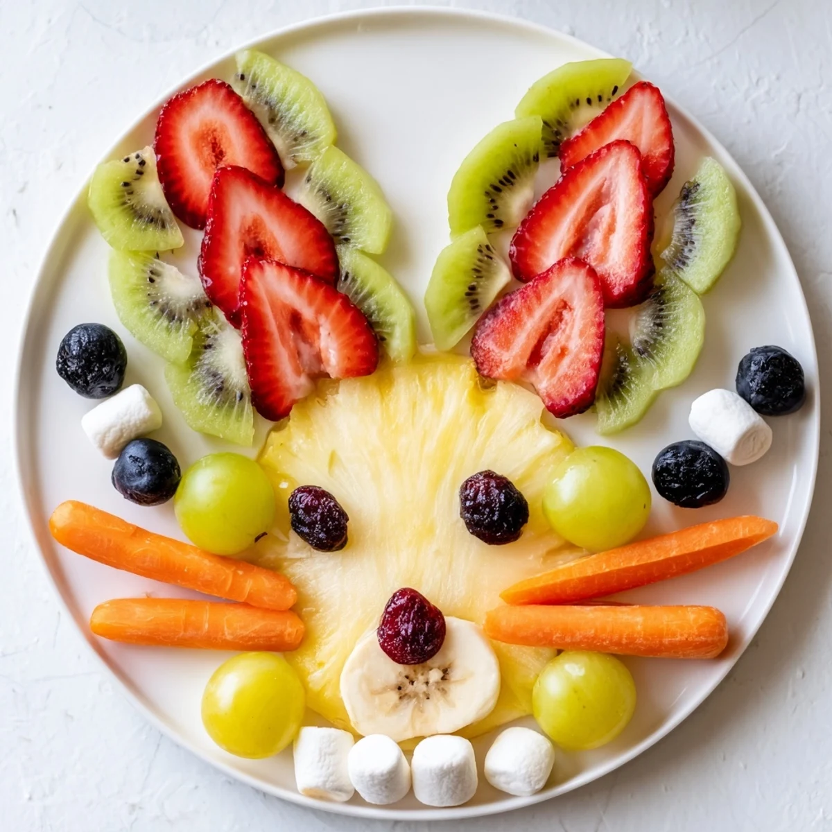 This Bunny Face Fruit Salad, bursting with fresh berries and pineapple, will be the sweetest addition to your table.
