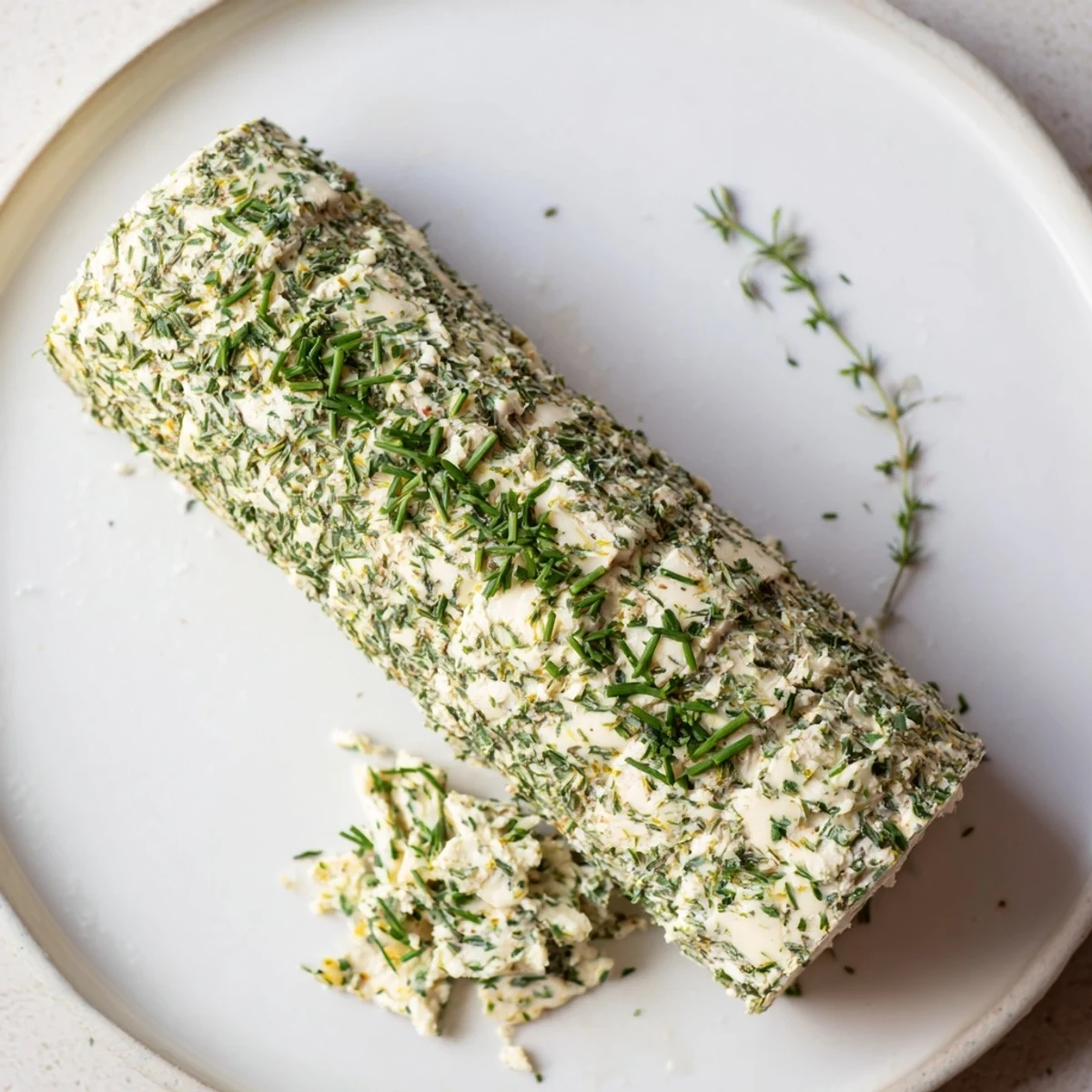 Herb-Coated Cheese Log