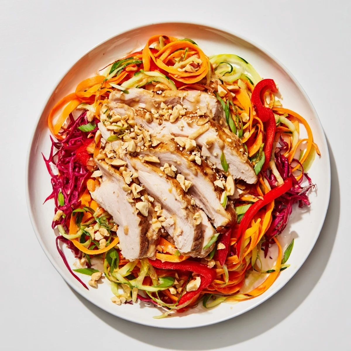 Carrot Ribbon Chicken Slaw
