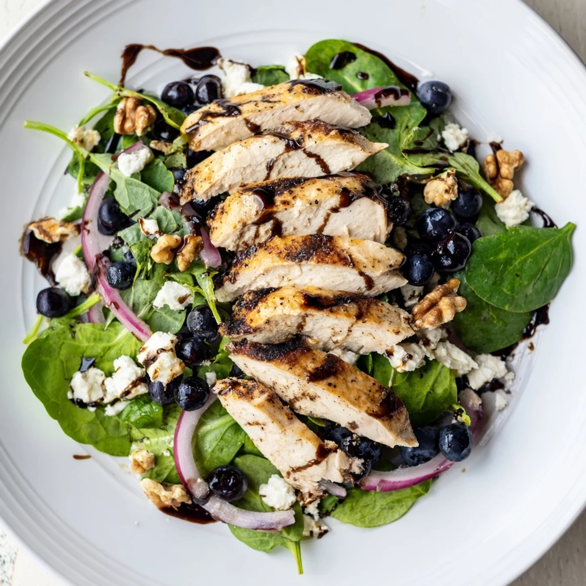 Fresh blueberries and creamy goat cheese mingle in this delicious Blueberry Goat Cheese Chicken Salad.