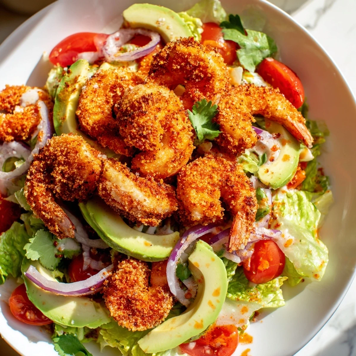 Spicy Crispy Shrimp Salad