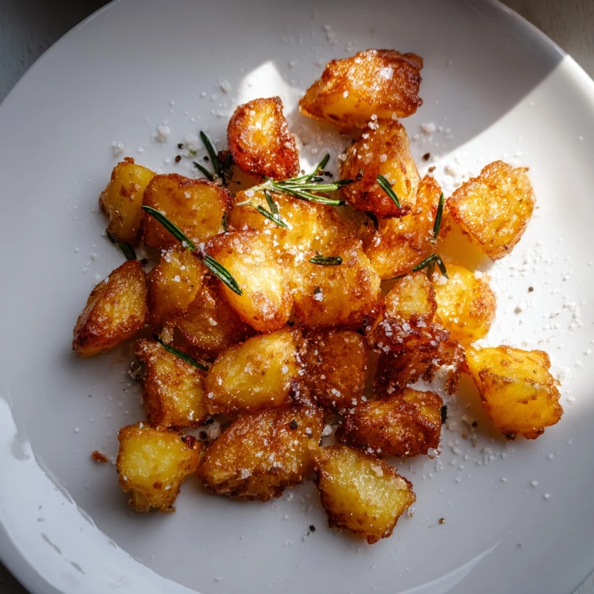 Crispy edges and fluffy insides: the best Beef Tallow Roasted Potatoes, ready for the dinner table.