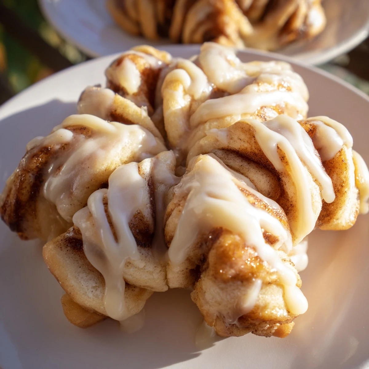 Festive close-up of a Cinnamon Roll Pull-Apart Snowflake, smelling of vanilla and warm, sweet spices.