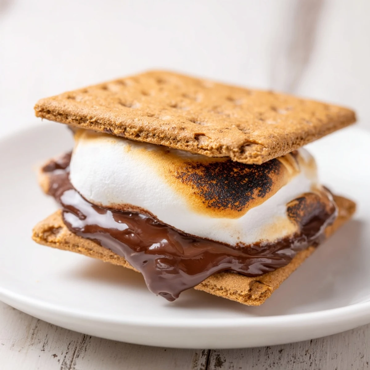 Golden, melted marshmallows and chocolate squares create delicious air fryer smores treats.