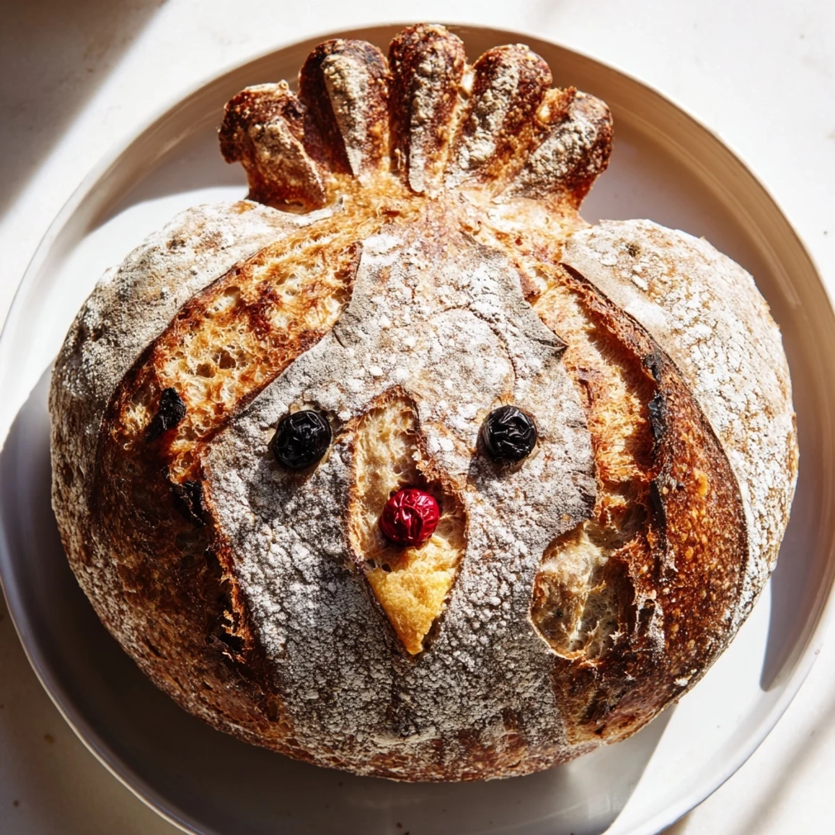 Turkey-Shaped Sourdough Loaf