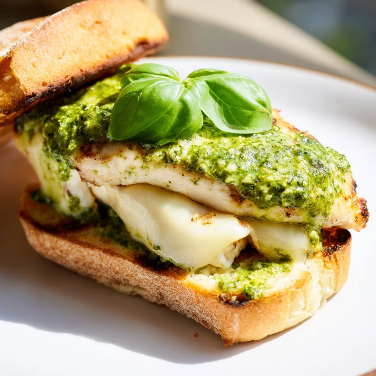 Pesto Chicken Melt Sandwich