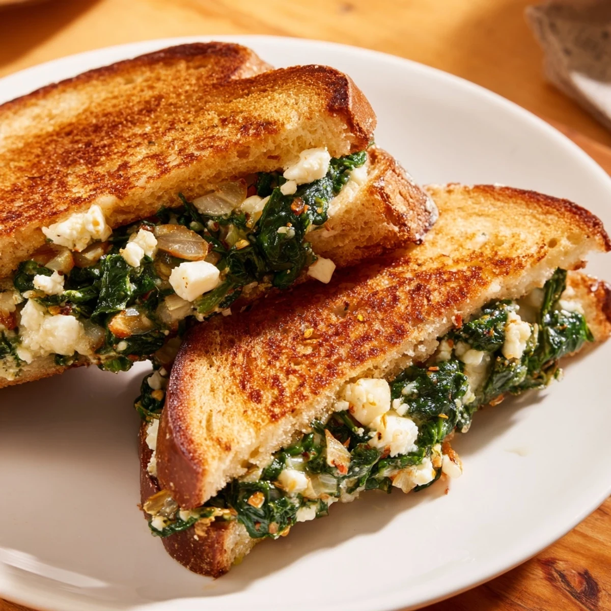 Feta Spinach Grilled Cheese