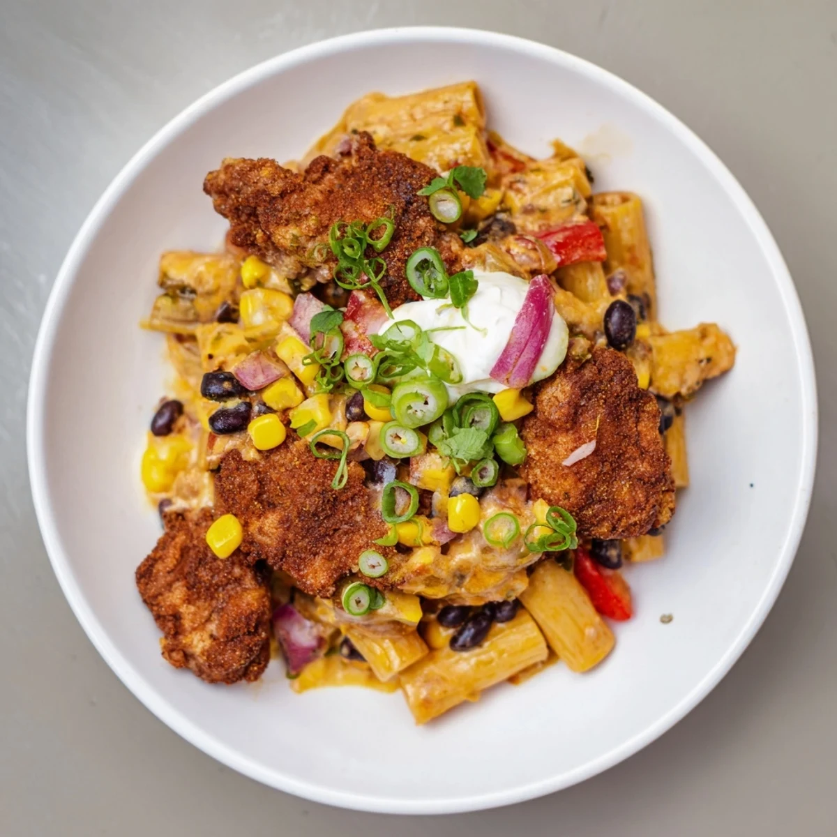 Crispy Chicken Burrito Pasta