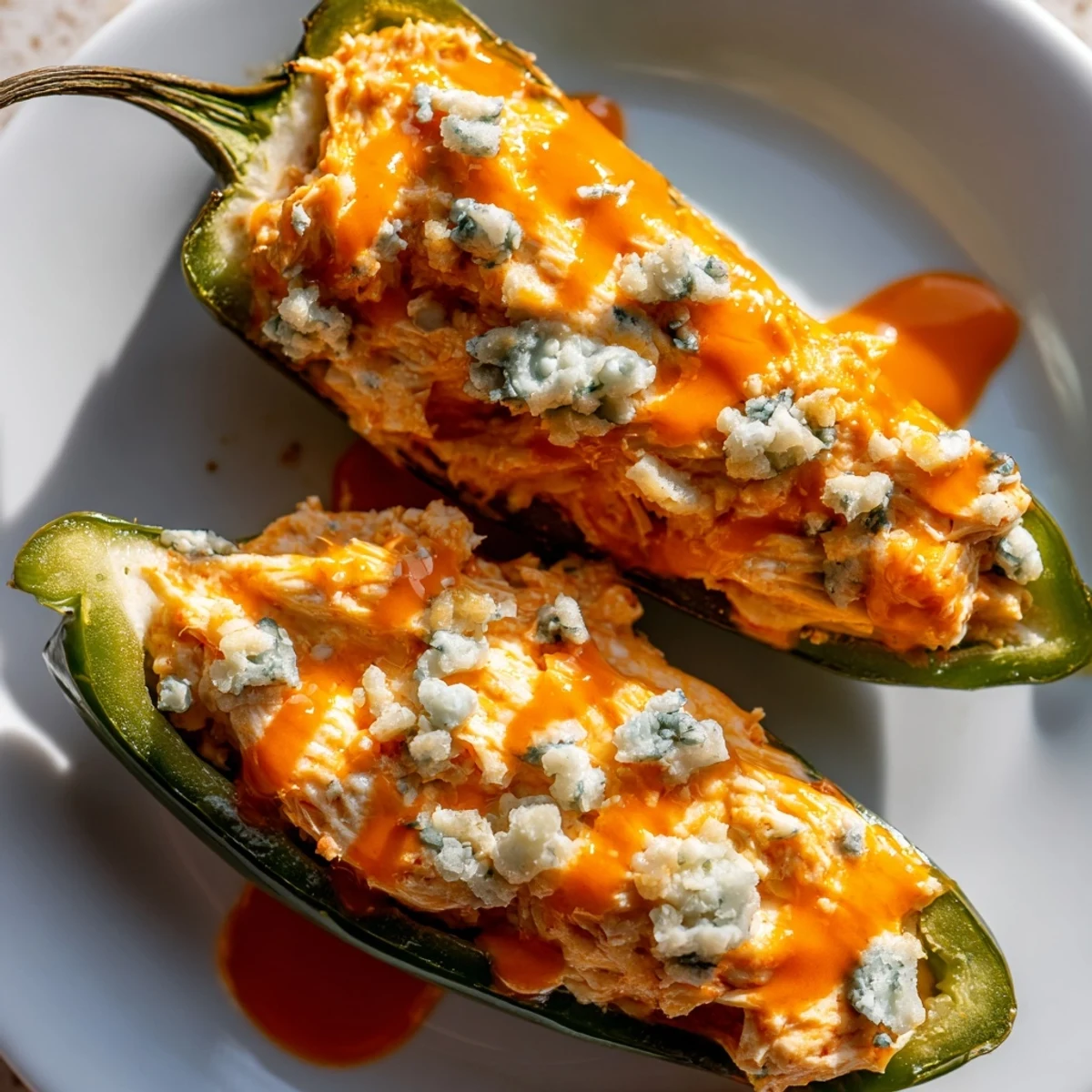 Golden-brown Buffalo Wing Poppers served warm on a platter, perfect for a game day appetizer spread.