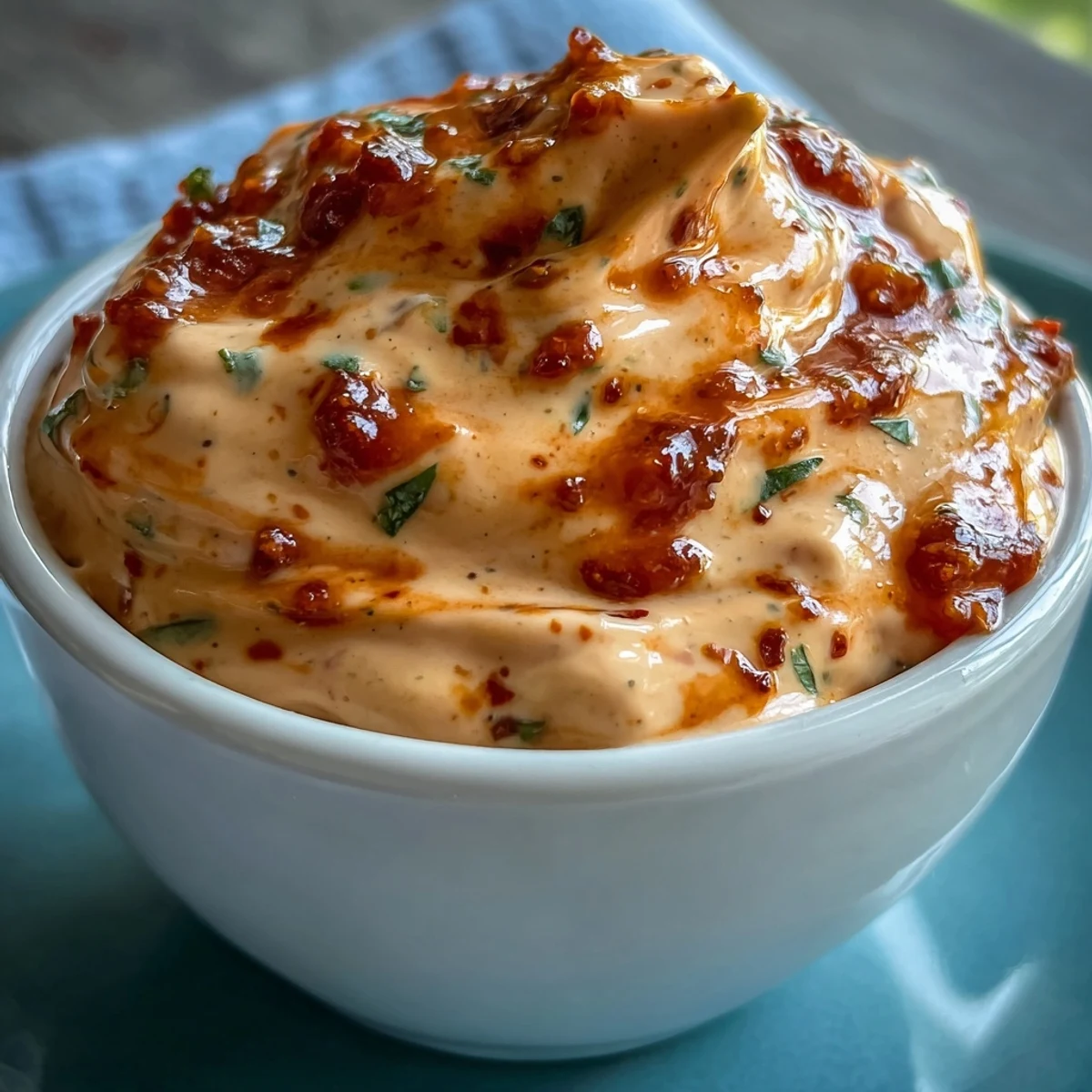 Creamy Southwest Ranch Sauce drizzled over a crisp salad with avocado and grilled chicken.