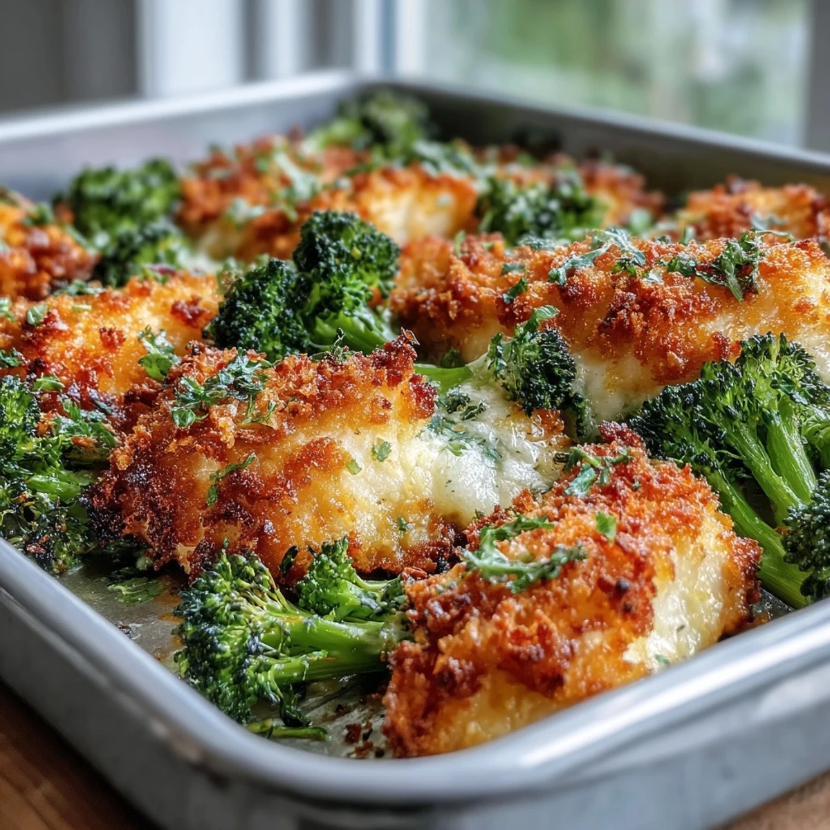 Easy one-pan Crispy Parmesan Broccoli & Chicken Trays for weeknight dinner, ready in under an hour.
