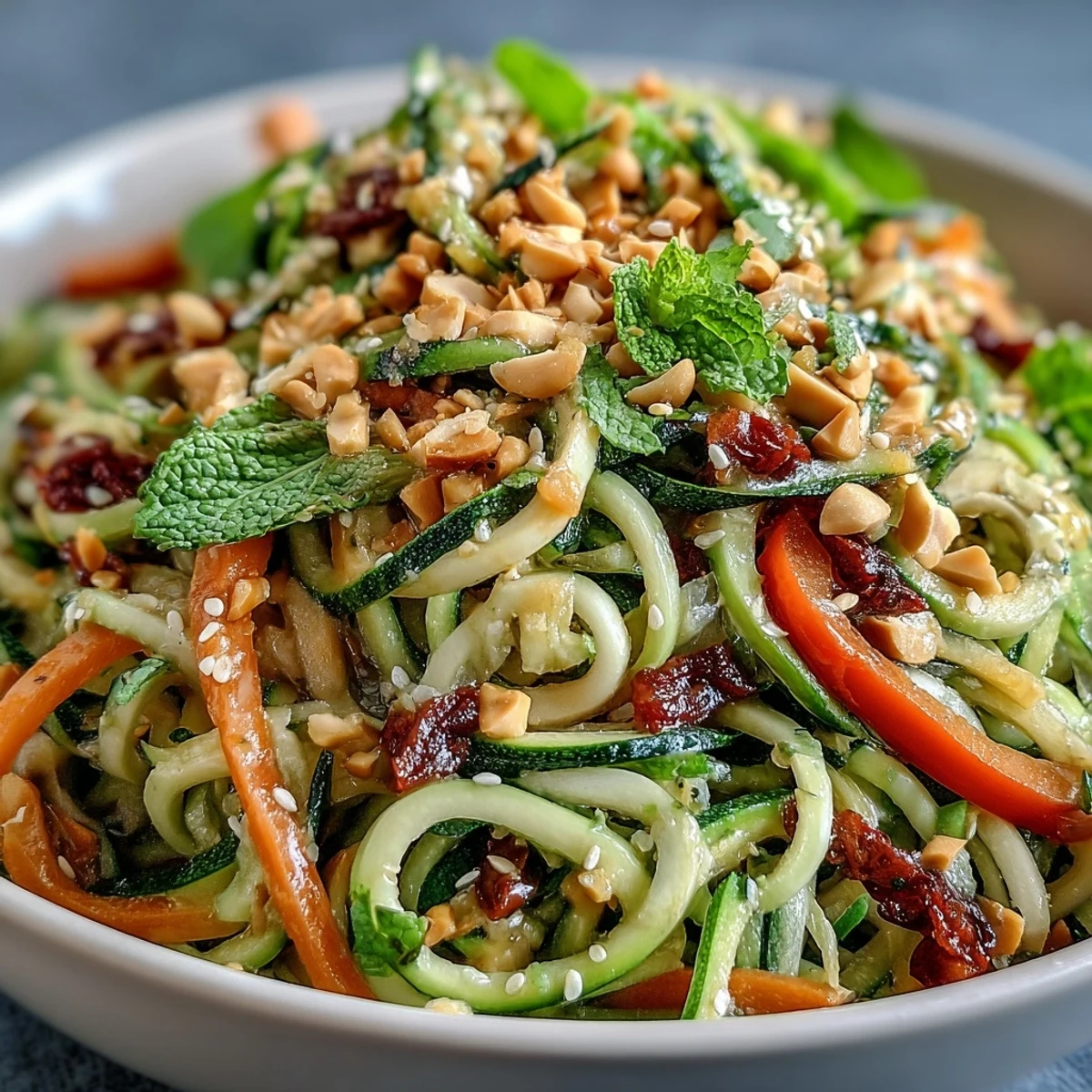 Vegan Thai Peanut Zucchini Noodles #1540