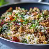High Protein Turkey Rice Skillet