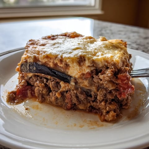 Succulent layers of Moussaka with Beef & Eggplant topped with creamy béchamel.