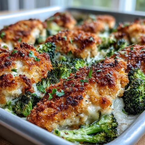 Roasted Crispy Parmesan Broccoli & Chicken Trays with golden, crunchy topping and tender broccoli florets.