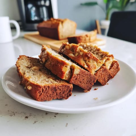 A slice of Hawaiian banana bread on a plate.