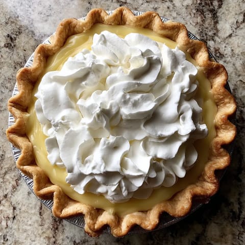 A slice of banana cream pie.