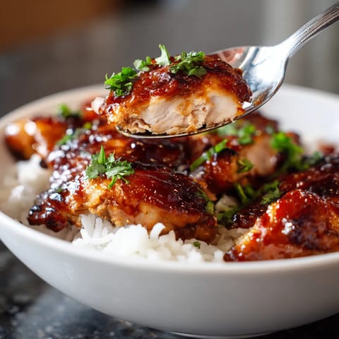 A bowl of rice with chicken on top.