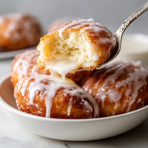 A bowl of glazed buttermilk beignets.