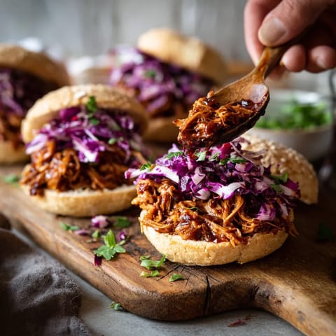 A person is eating a sandwich with coleslaw.