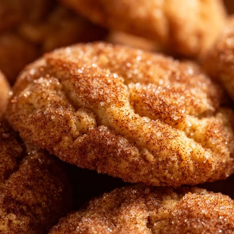 A pile of sugar coated cookies.
