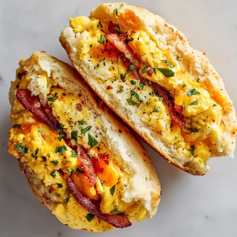A sandwich with eggs, bacon, and tomato.