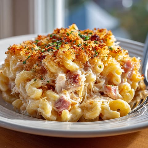 A plate of food with a fork on it.