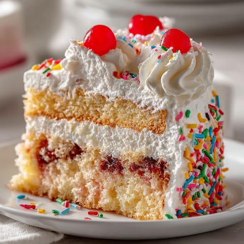 A slice of Rebel Float Cake.