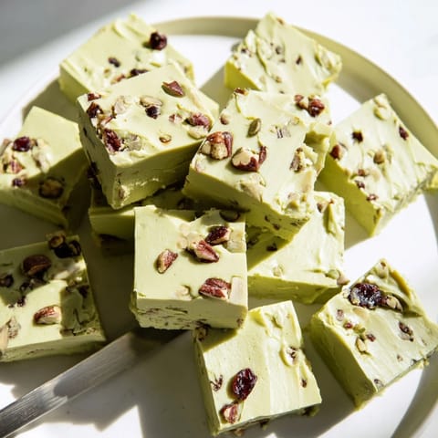 Matcha White Chocolate Thanksgiving Fudge