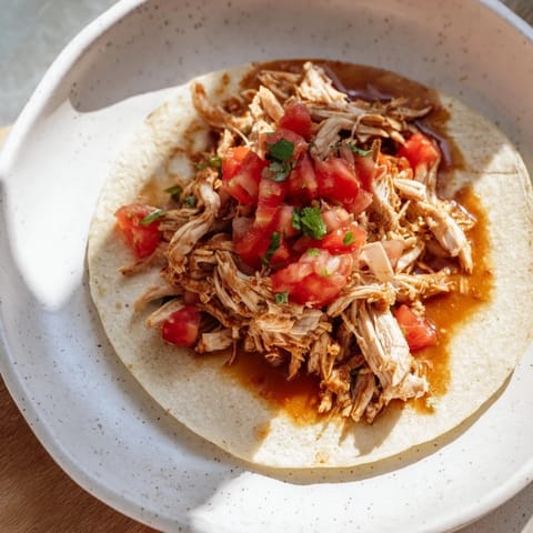 Tender Shredded Chicken Tacos