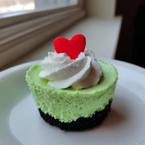 Grinch Mini Cheesecakes