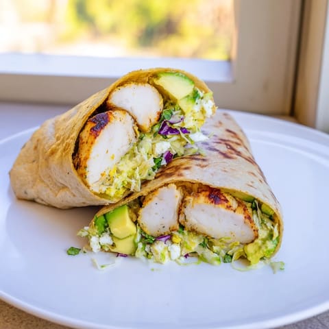 Green Goddess Chicken Wraps