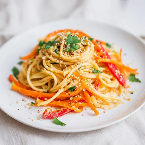 Zesty Peanut Zucchini Noodles