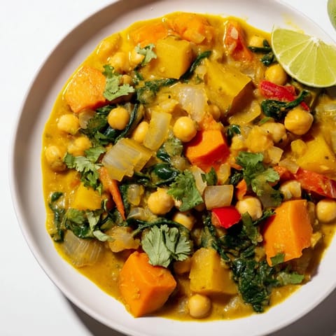 Vibrant image of Chickpea Curry: a richly spiced, one-pot meal bursting with flavor and color.