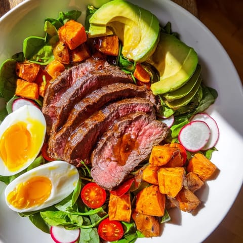 High Protein Beef Avocado Bowl