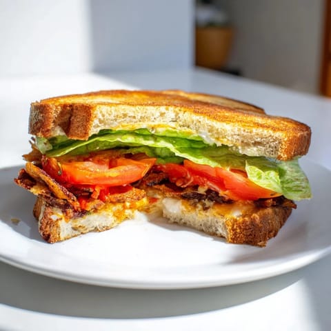 Vegan Bacon BLT Grilled Cheese