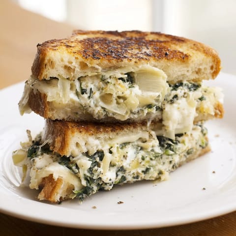 Artichoke Spinach Grilled Cheese